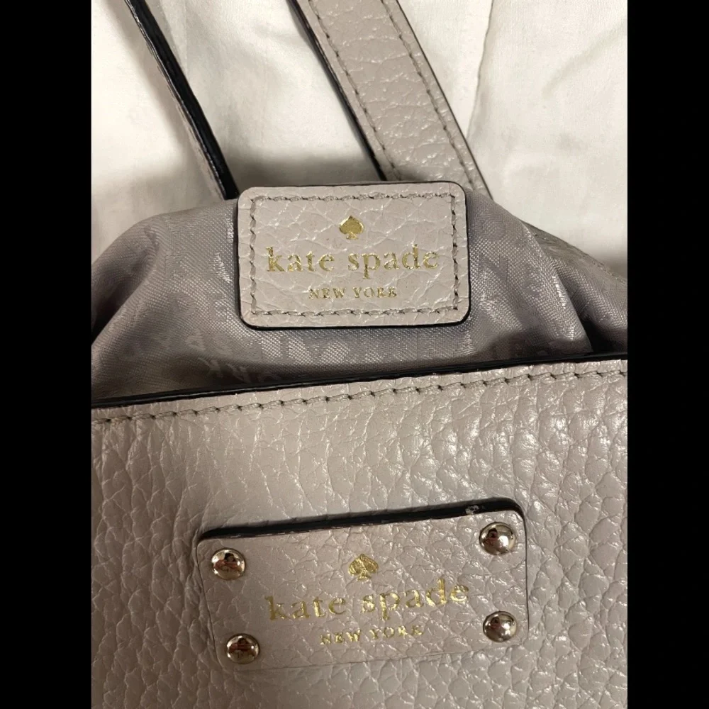 Kate Spade Purse Bay Street Cora Crossbody White Leather Pebbled Shoulder Bag